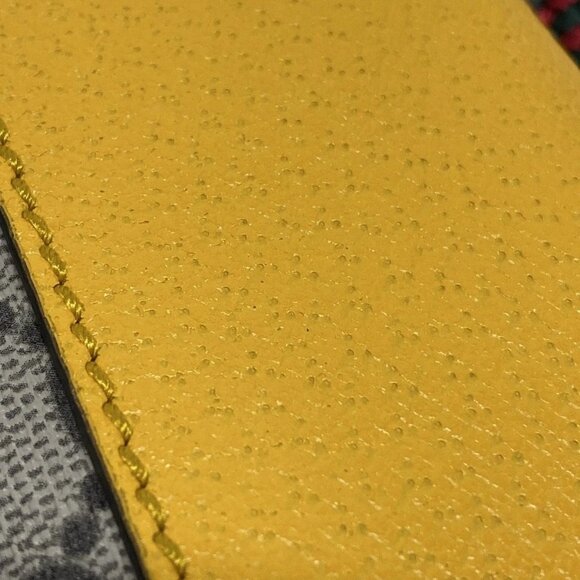 Auth GUCCI GG Supreme Drawstring Backpack 473872 Dark Brown Beige Yellow PVC - Picture 14 of 16